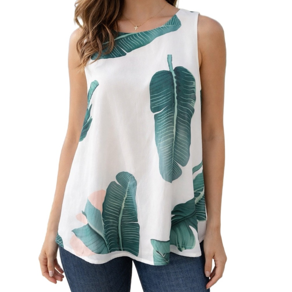 Tropical Palm Blouse